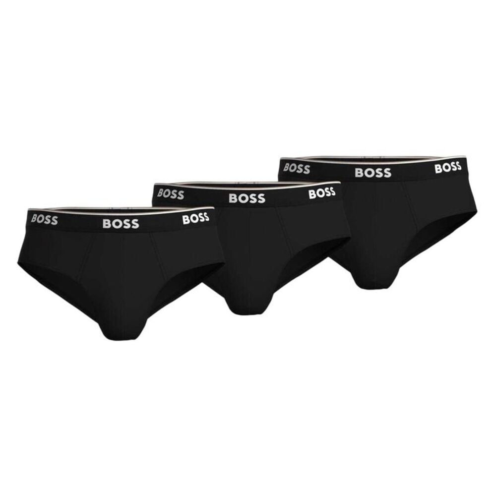 Boss Mens  Cotton Briefs (Pack of 3) / Black